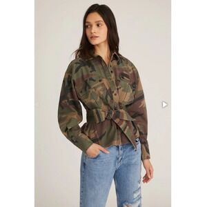 Marissa Webb Skyler Camo Canvas Top Woodland Medium